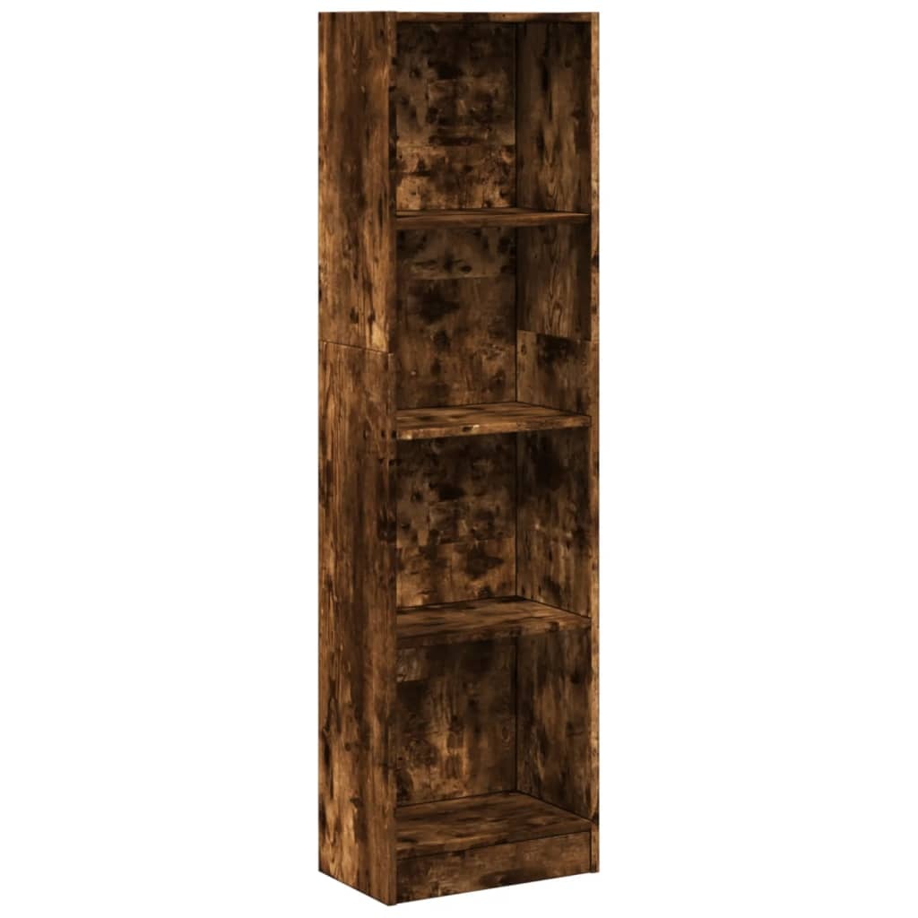 VidaXL Boekenkast 40x24x143 cm bewerkt hout gerookt eikenkleurig