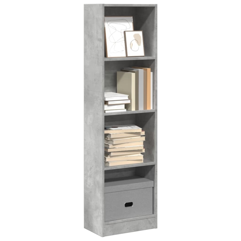 VidaXL Boekenkast 40x24x143 cm bewerkt hout betongrijs