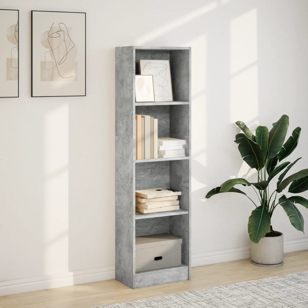 VidaXL Boekenkast 40x24x143 cm bewerkt hout betongrijs