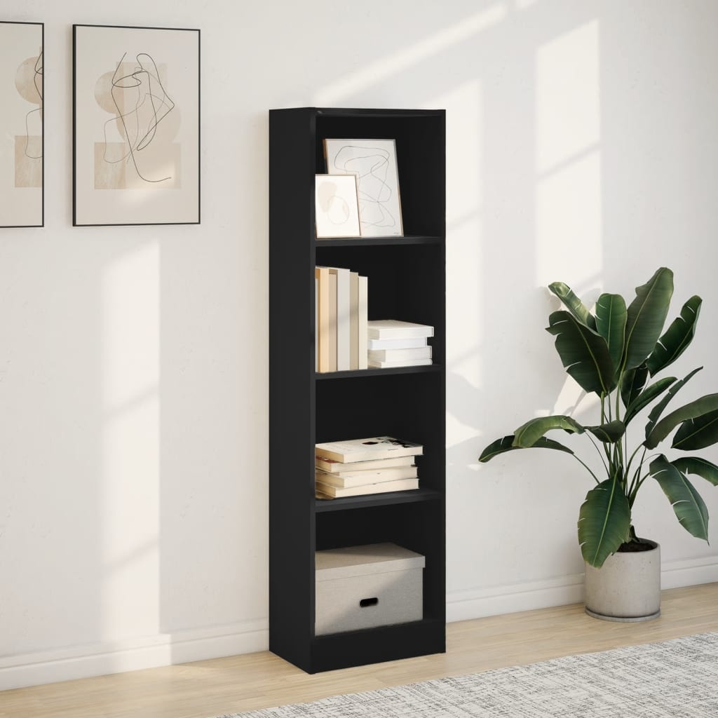 VidaXL Boekenkast 40x24x143 cm bewerkt hout zwart
