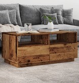 VidaXL Salontafel met LED-verlichting 90x49x40 cm oud houtkleurig