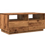 VidaXL Salontafel met LED-verlichting 90x49x40 cm oud houtkleurig