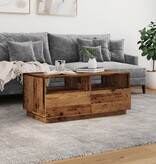 VidaXL Salontafel met LED-verlichting 90x49x40 cm oud houtkleurig