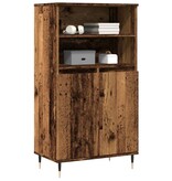 VidaXL Hoge kast 60x36x110 cm bewerkt hout oud houtkleurig