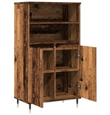VidaXL Hoge kast 60x36x110 cm bewerkt hout oud houtkleurig
