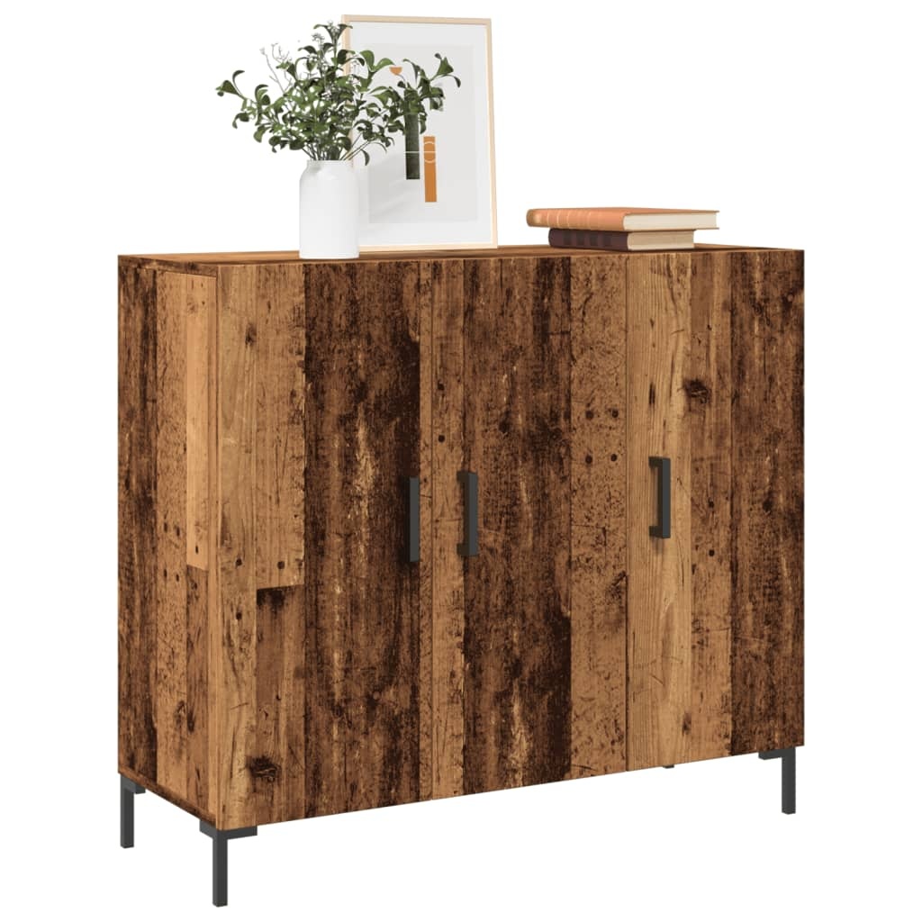 VidaXL Dressoir 90x34x80 cm bewerkt hout oud houtkleurig
