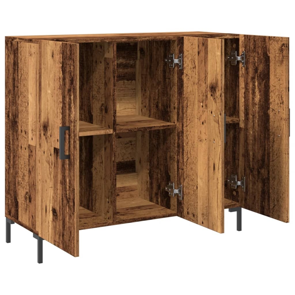 VidaXL Dressoir 90x34x80 cm bewerkt hout oud houtkleurig
