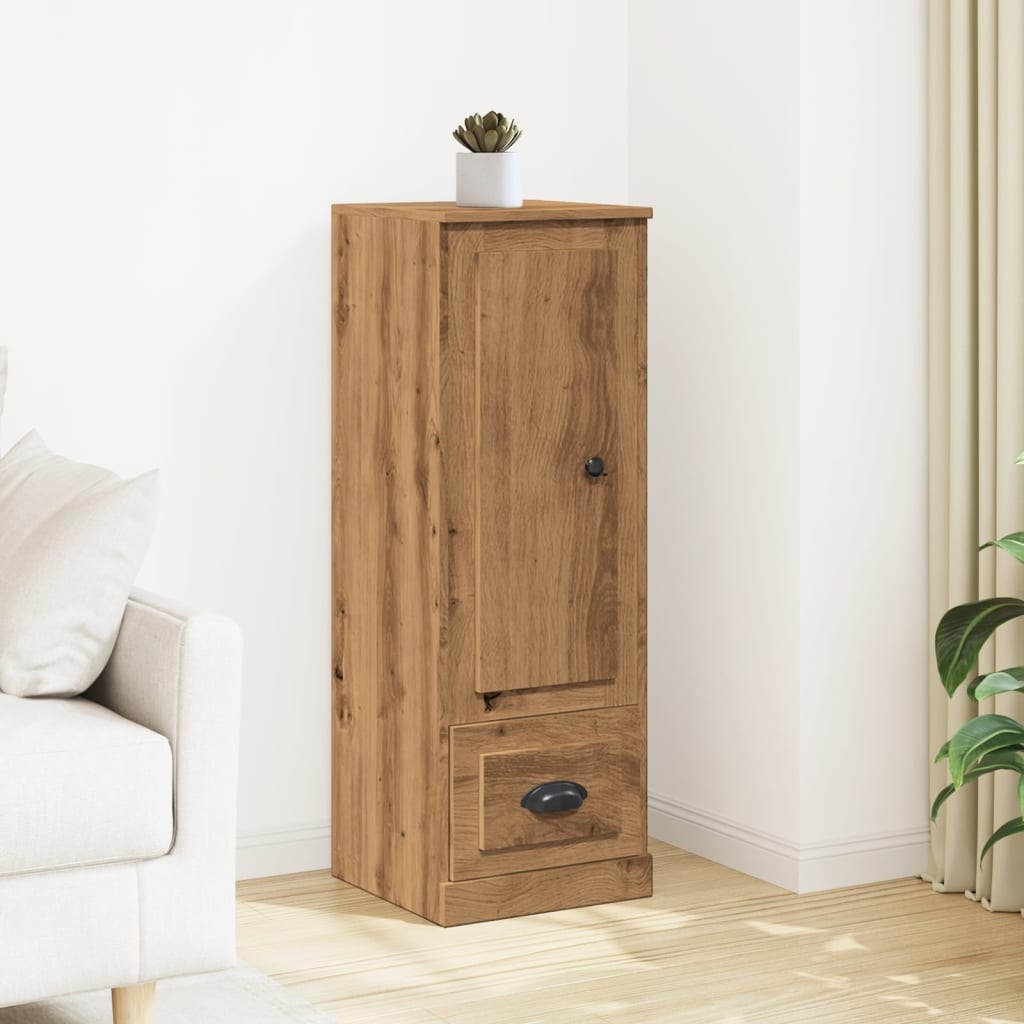 VidaXL Hoge kast 36x35,5x103,5 cm bewerkt hout artisanaal eikenkleurig