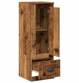 VidaXL Hoge kast 36x35,5x103,5 cm bewerkt hout oud houtkleurig