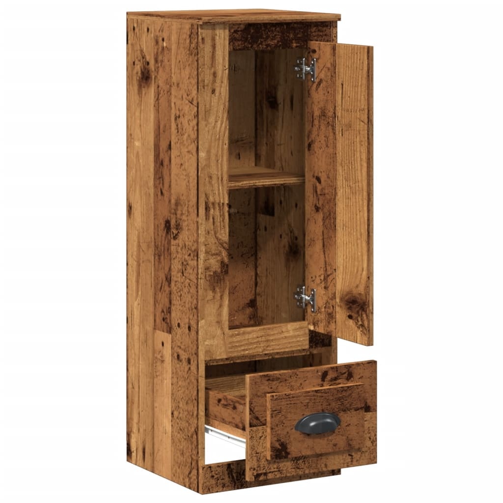 VidaXL Hoge kast 36x35,5x103,5 cm bewerkt hout oud houtkleurig