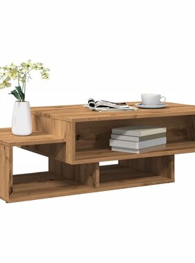 VidaXL Salontafel 105x55x32 cm bewerkt hout artisanaal eikenkleurig