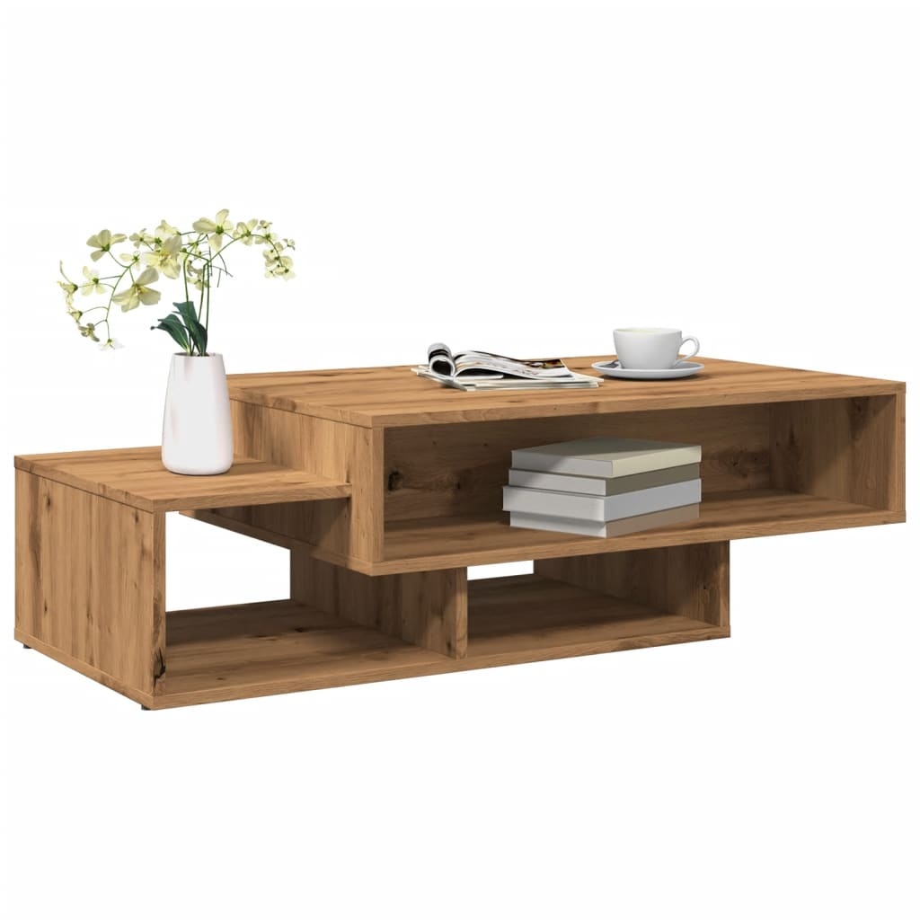 VidaXL Salontafel 105x55x32 cm bewerkt hout artisanaal eikenkleurig