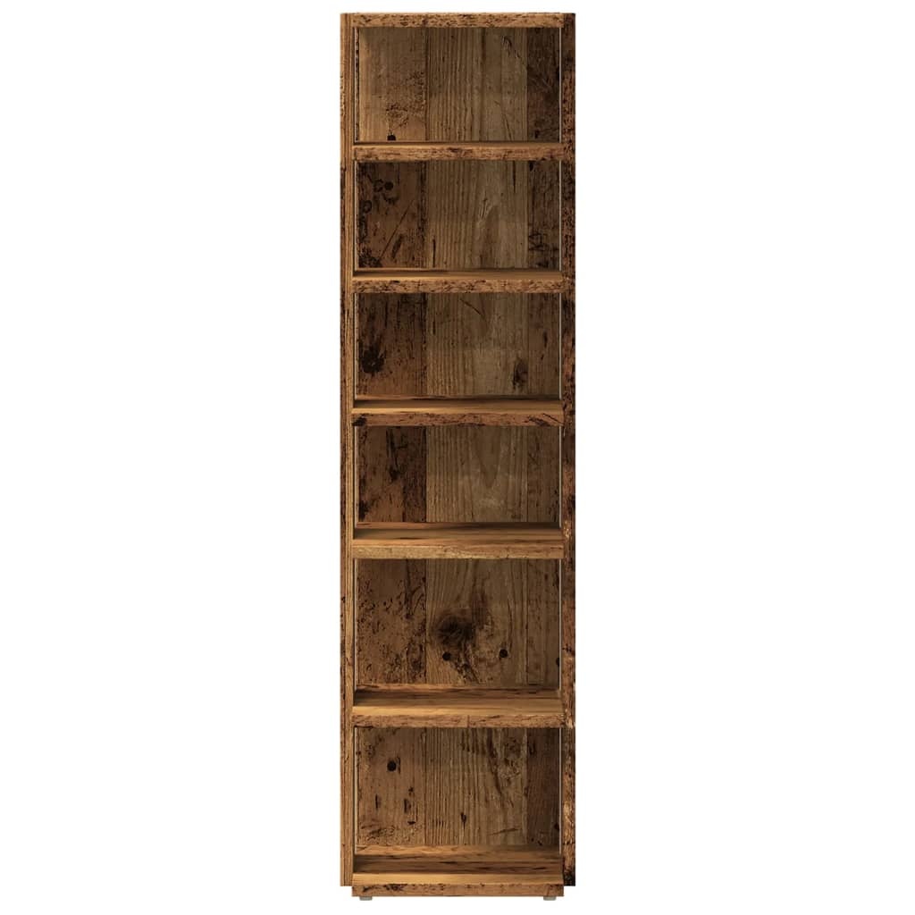 VidaXL Schoenenkast 28x27x102 cm bewerkt hout oud houtkleurig