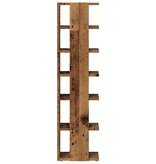 VidaXL Schoenenkast 28x27x102 cm bewerkt hout oud houtkleurig