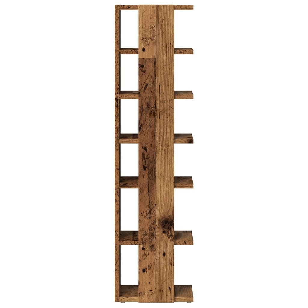 VidaXL Schoenenkast 28x27x102 cm bewerkt hout oud houtkleurig