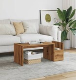 VidaXL Salontafel 90x45x35 cm bewerkt hout artisan eikenkleurig
