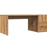 VidaXL Salontafel 90x45x35 cm bewerkt hout artisan eikenkleurig