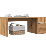 VidaXL Salontafel 90x45x35 cm bewerkt hout artisan eikenkleurig