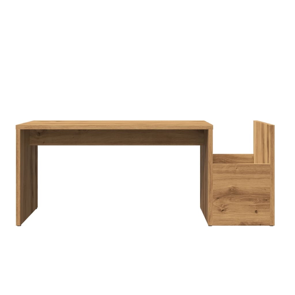 VidaXL Salontafel 90x45x35 cm bewerkt hout artisan eikenkleurig