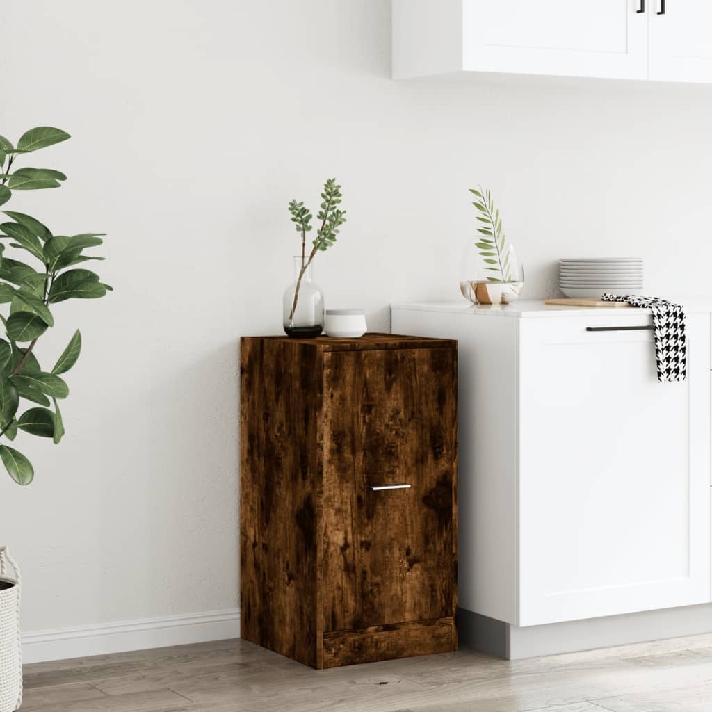 VidaXL Apothekerskast 40x41x77,5 cm bewerkt hout gerookt eikenkleurig