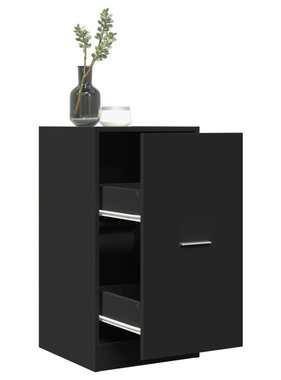 VidaXL Apothekerskast 40x41x77,5 cm bewerkt hout zwart