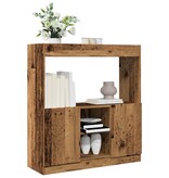 VidaXL Hoge kast 92x33x100 cm bewerkt hout oud houtkleurig
