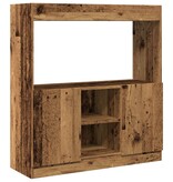 VidaXL Hoge kast 92x33x100 cm bewerkt hout oud houtkleurig