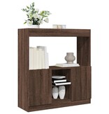 VidaXL Hoge kast 92x33x100 cm bewerkt hout bruin eikenkleurig