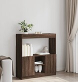 VidaXL Hoge kast 92x33x100 cm bewerkt hout bruin eikenkleurig
