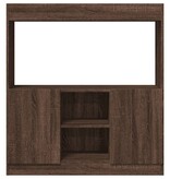 VidaXL Hoge kast 92x33x100 cm bewerkt hout bruin eikenkleurig