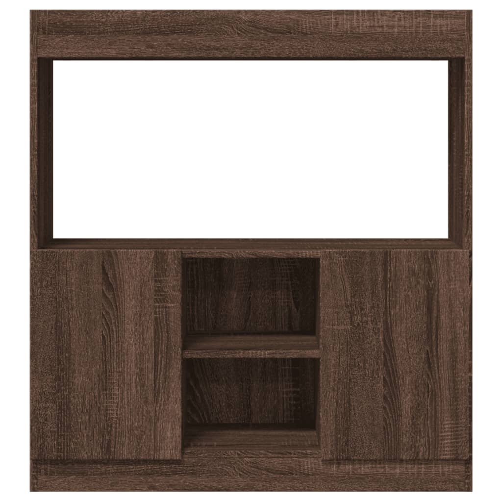VidaXL Hoge kast 92x33x100 cm bewerkt hout bruin eikenkleurig