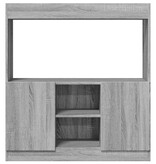 VidaXL Hoge kast 92x33x100 cm bewerkt hout grijs sonoma eikenkleurig