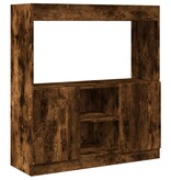 VidaXL Hoge kast 92x33x100 cm bewerkt hout gerookt eikenkleurig