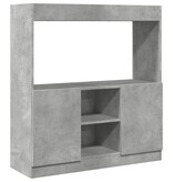 VidaXL Hoge kast 92x33x100 cm bewerkt hout betongrijs