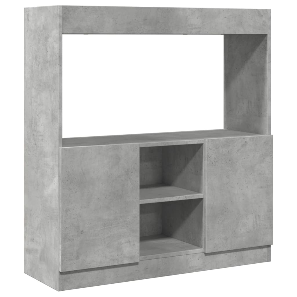 VidaXL Hoge kast 92x33x100 cm bewerkt hout betongrijs