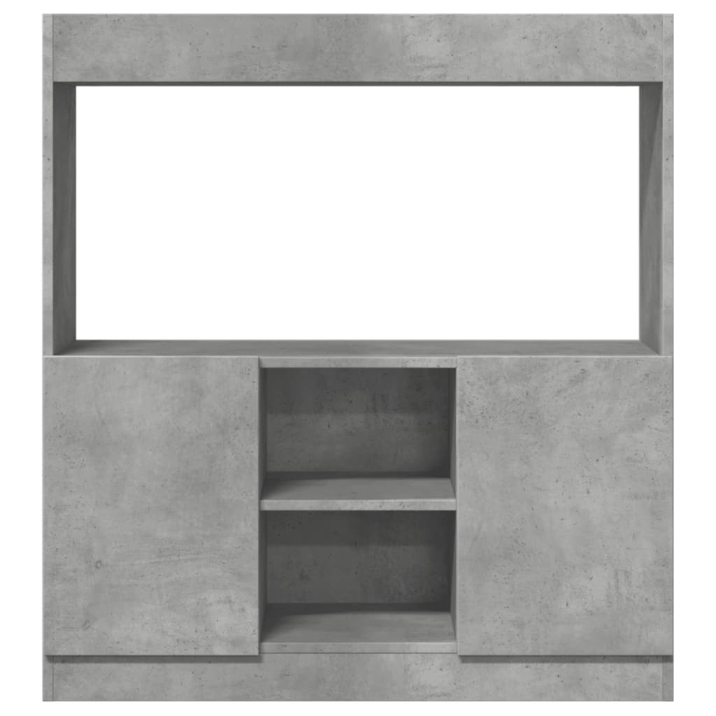 VidaXL Hoge kast 92x33x100 cm bewerkt hout betongrijs