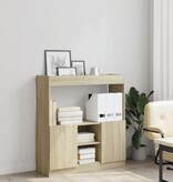 VidaXL Hoge kast 92x33x100 cm bewerkt hout sonoma eikenkleurig