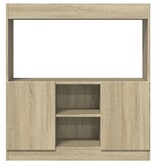 VidaXL Hoge kast 92x33x100 cm bewerkt hout sonoma eikenkleurig