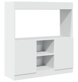 VidaXL Hoge kast 92x33x100 cm bewerkt hout wit