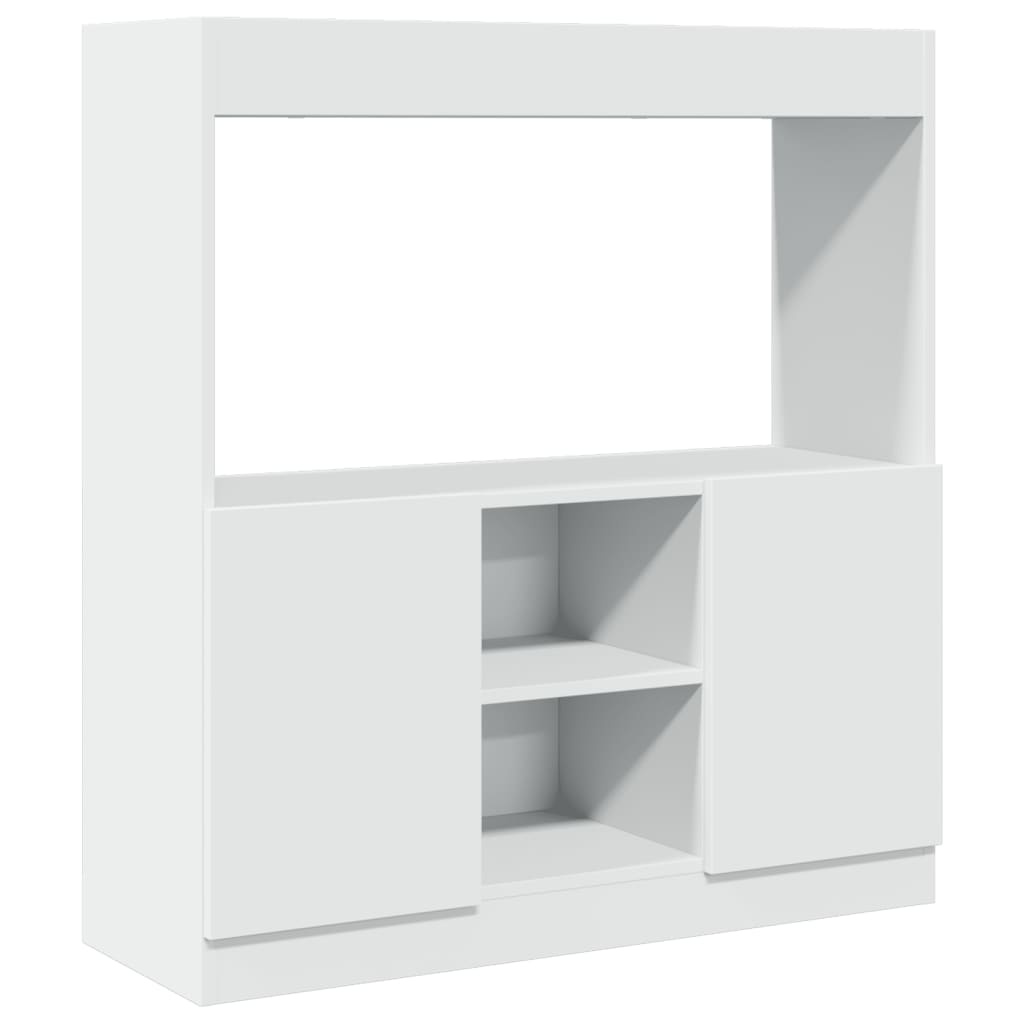 VidaXL Hoge kast 92x33x100 cm bewerkt hout wit