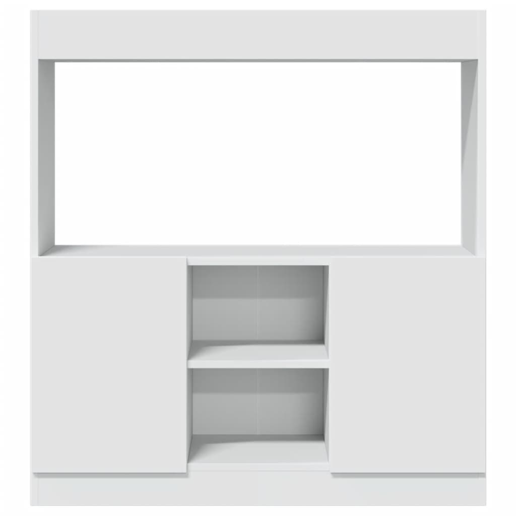 VidaXL Hoge kast 92x33x100 cm bewerkt hout wit