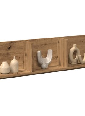 VidaXL Wandkast 100x16,5x30 cm bewerkt hout artisanaal eikenkleurig