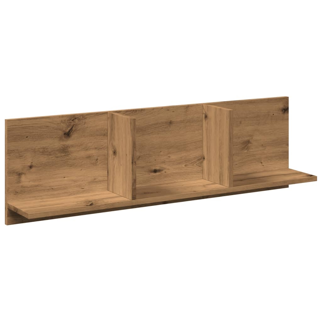 VidaXL Wandkast 100x16,5x30 cm bewerkt hout artisanaal eikenkleurig
