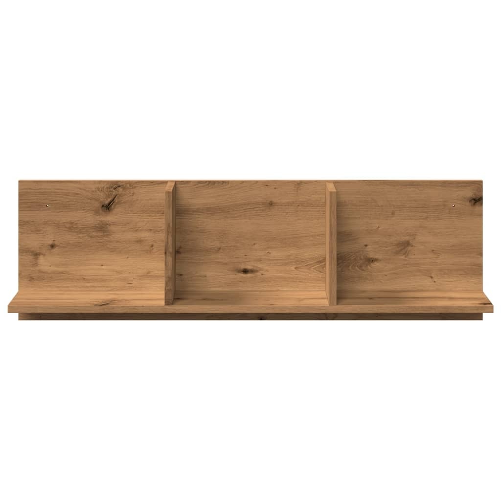 VidaXL Wandkast 100x16,5x30 cm bewerkt hout artisanaal eikenkleurig