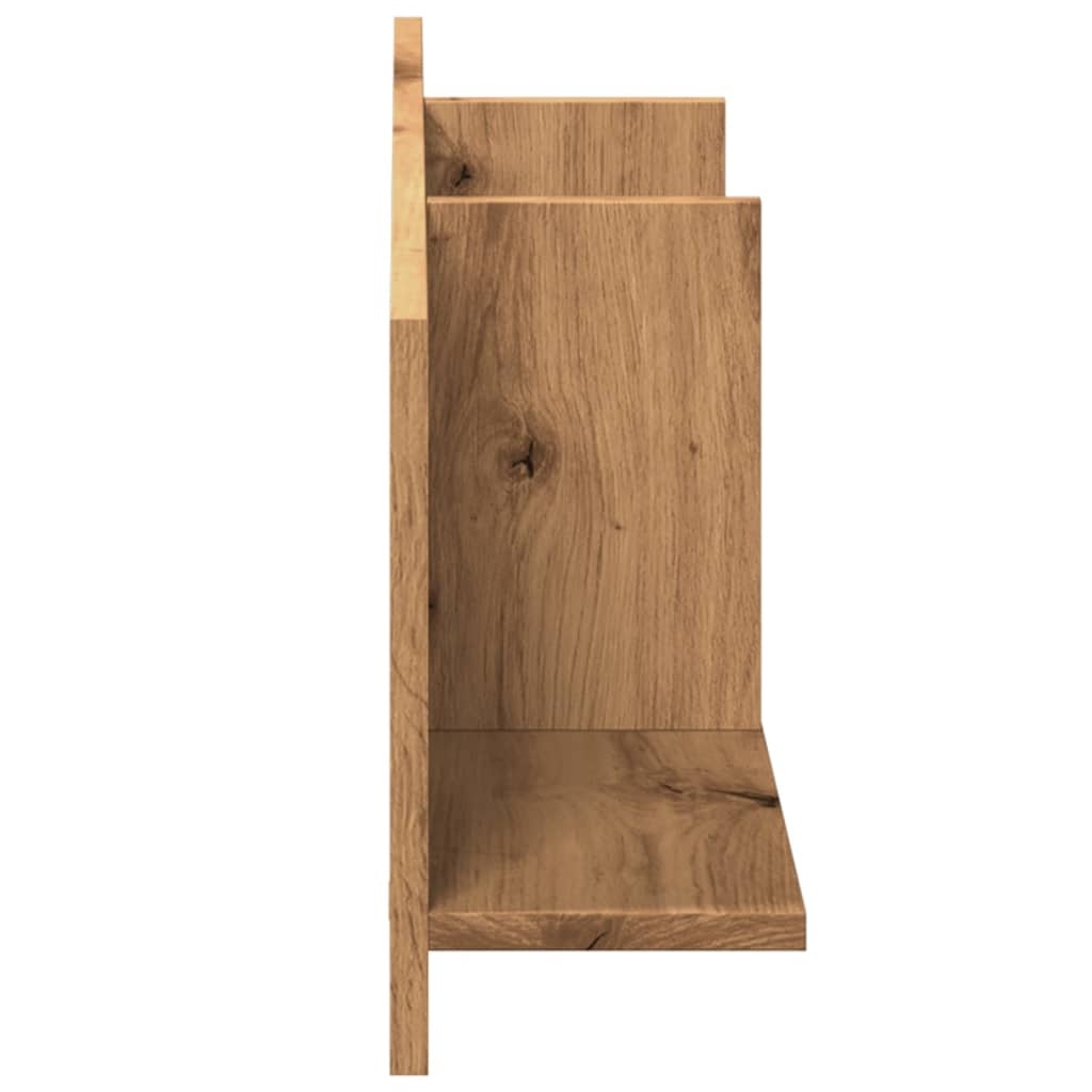 VidaXL Wandkast 100x16,5x30 cm bewerkt hout artisanaal eikenkleurig