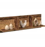 VidaXL Wandkast 100x16,5x30 cm bewerkt hout oud houtkleurig