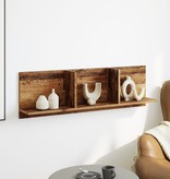 VidaXL Wandkast 100x16,5x30 cm bewerkt hout oud houtkleurig