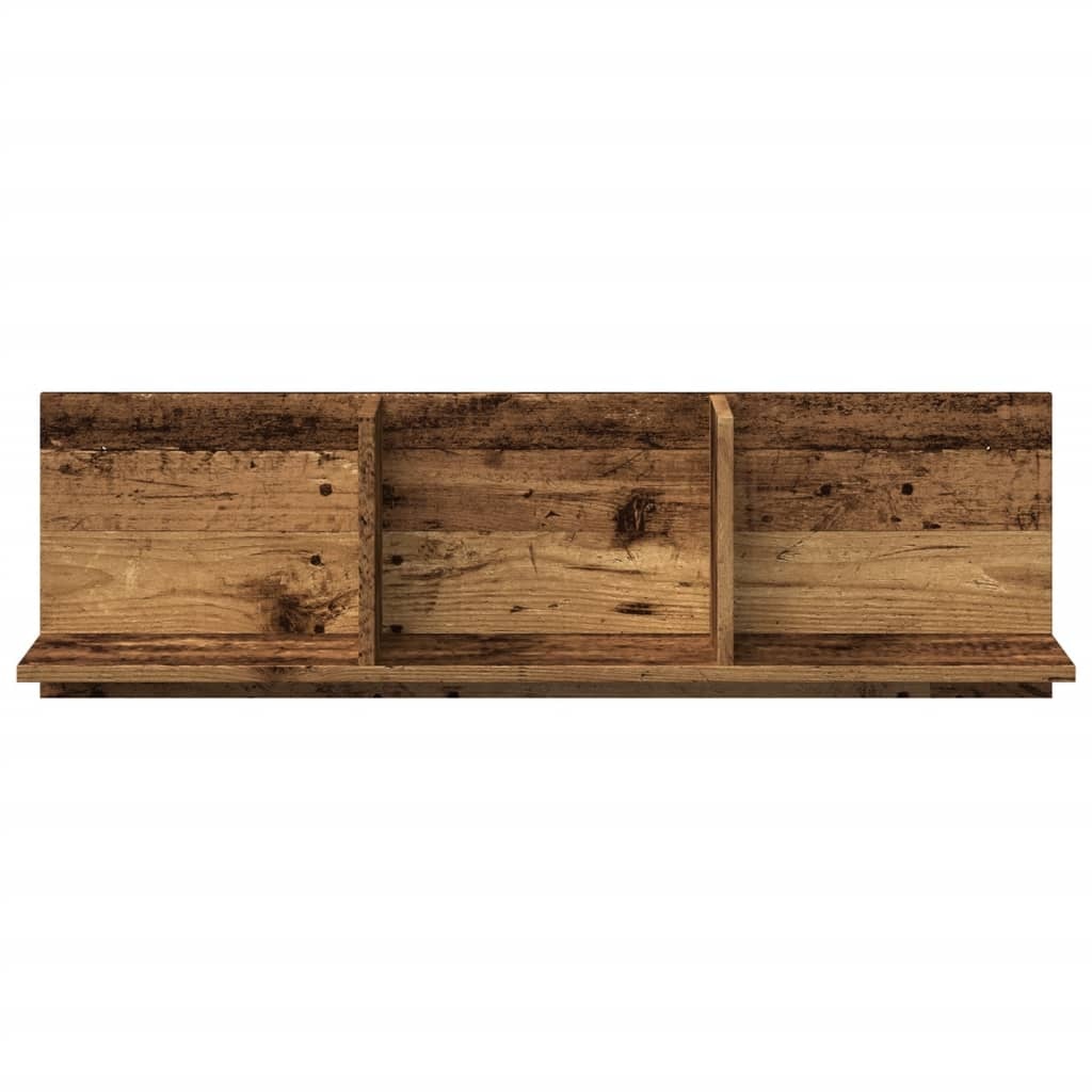 VidaXL Wandkast 100x16,5x30 cm bewerkt hout oud houtkleurig