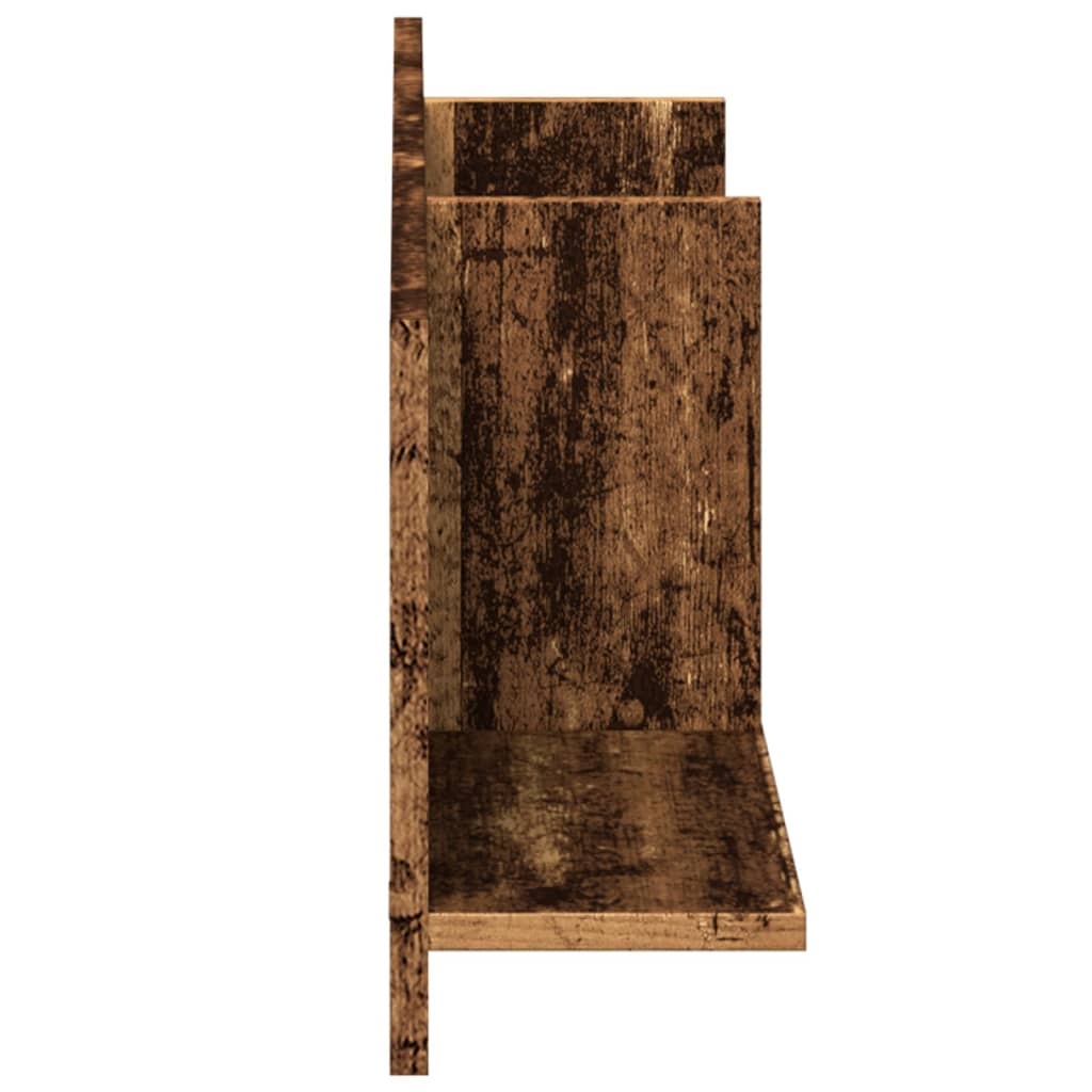 VidaXL Wandkast 100x16,5x30 cm bewerkt hout oud houtkleurig