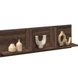 VidaXL Wandkast 100x16,5x30 cm bewerkt hout bruin eikenkleur